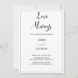 Liefde juicht altijd elegante minimalistische eenv kaart