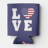 Liefde Juli 4E Koelbox, Patriottisch Juli 4e Bier Blikjeskoeler (Voorkant)