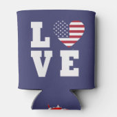 Liefde Juli 4E Koelbox, Patriottisch Juli 4e Bier Blikjeskoeler (Achterkant)