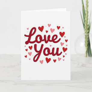Liefde Kaart met Rode Harten