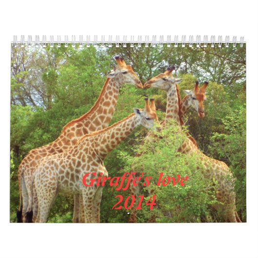 Liefde kalender van Giraffe 2014 (Hoes)