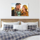 Liefde kalligrafie Aangepaste foto Canvas Afdruk (Insitu (Slaapkamer))
