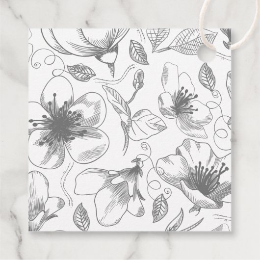 Liefde kalligrafie Hartelijk bedankt Witte B&W ID9 Bedankjes Labels (Achterkant)