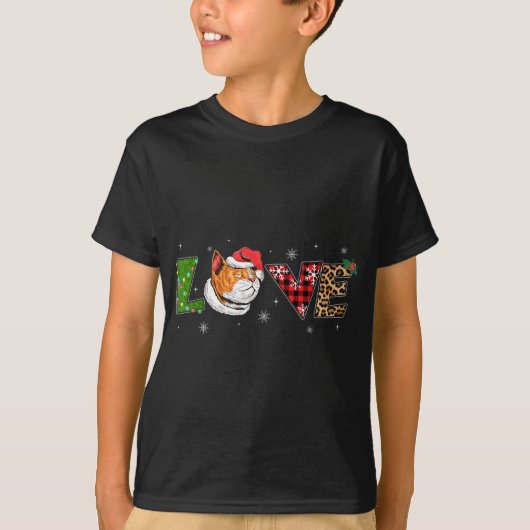 Liefde Kat Eigenaar Cadeaus Grappige Xmas Kitten P T-shirt (Voorkant)