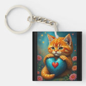 Liefde Kat Sleutelhanger (Voorkant)