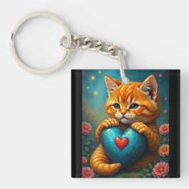 Liefde Kat Sleutelhanger