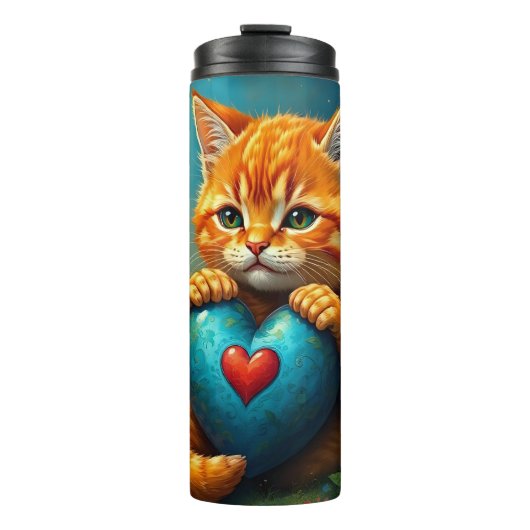 Liefde Kat Thermosbeker (Voorkant)