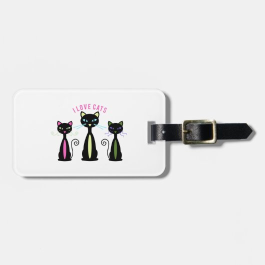 Liefde katten bagagelabel (Voorkant horizontaal)