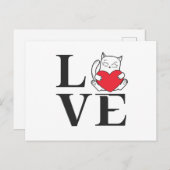 Liefde katten briefkaart (Voorkant / Achterkant)