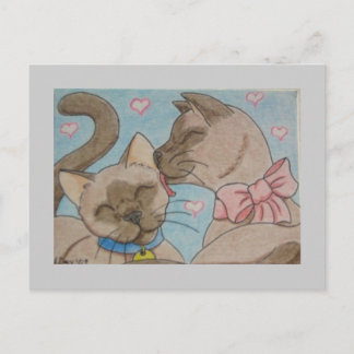 Liefde katten briefkaart