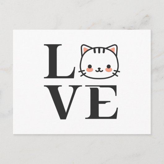 Liefde katten briefkaart (Voorkant)