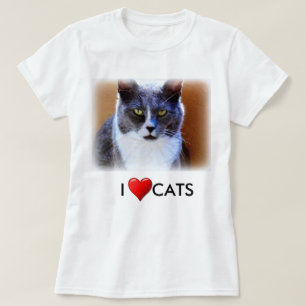 Liefde Katten Dames Basic Witte T-Shirt