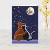 Liefde katten kaart (Gele Bloem)