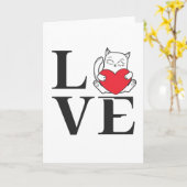 Liefde katten kaart (Gele Bloem)