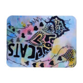Liefde katten Kat Waterverf Birthday Magnet Magneet (Horizontaal)