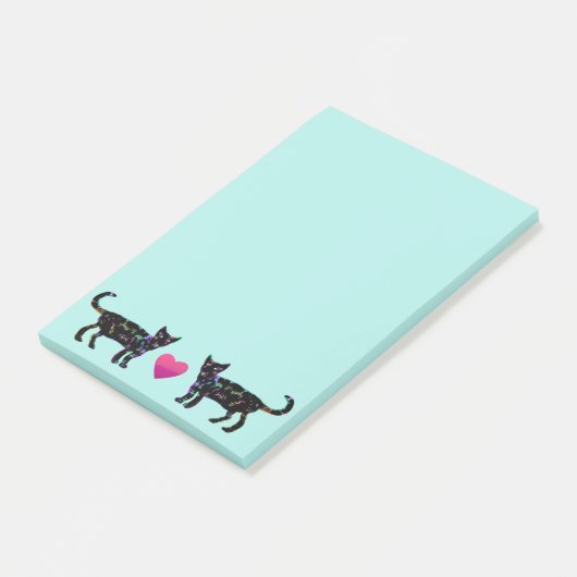 Liefde katten Post-it® notes 4 x 6 (Schuin)