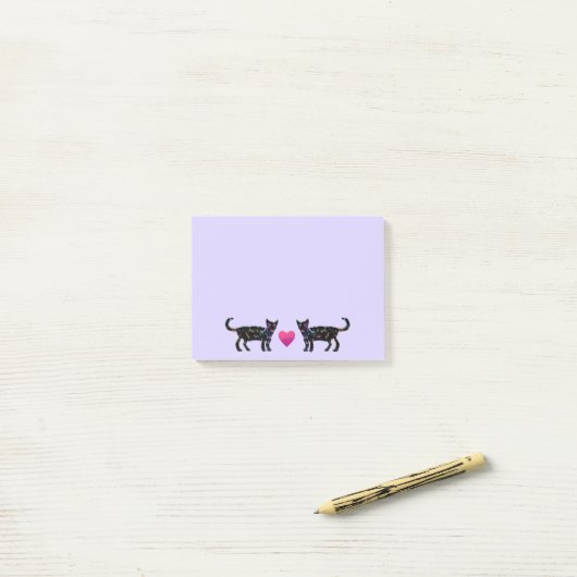Liefde katten Post-it® notes 4 x 6 (Op bureau)