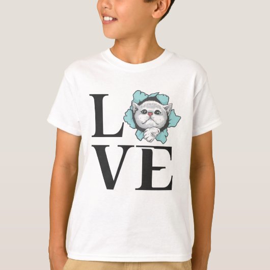 Liefde katten t-shirt (Voorkant)