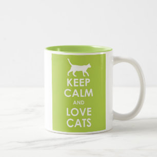 Liefde katten tweekleurige koffiemok