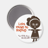 Liefde kent geen grenzen magneet (Voorkant / Achterkant)