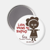 Liefde kent geen grenzen magneet (Voorkant / Achterkant)