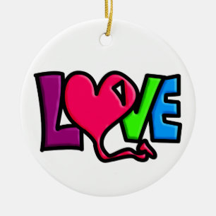 Liefde Keramisch Ornament