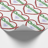 Liefde kerst cadeaupapier (Hoek)