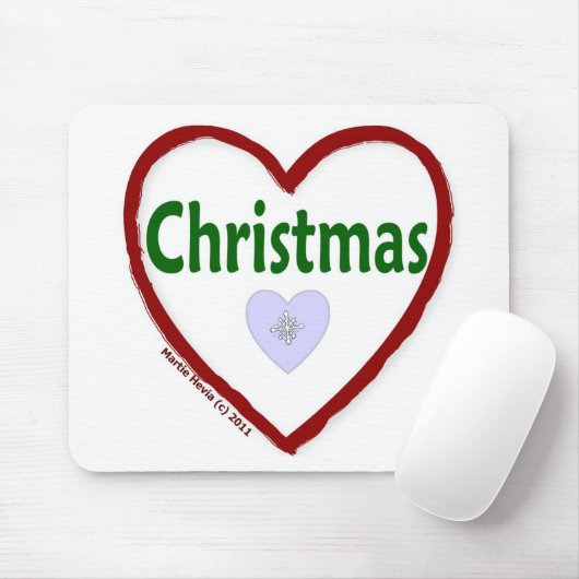 Liefde kerst muismat (Met muis)