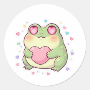 Liefde Kikker Sticker Schattige Romantische Kikker