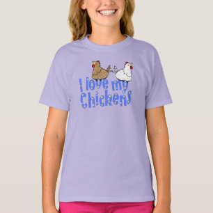 Liefde kippen - Meisjes Donkere T-shirt