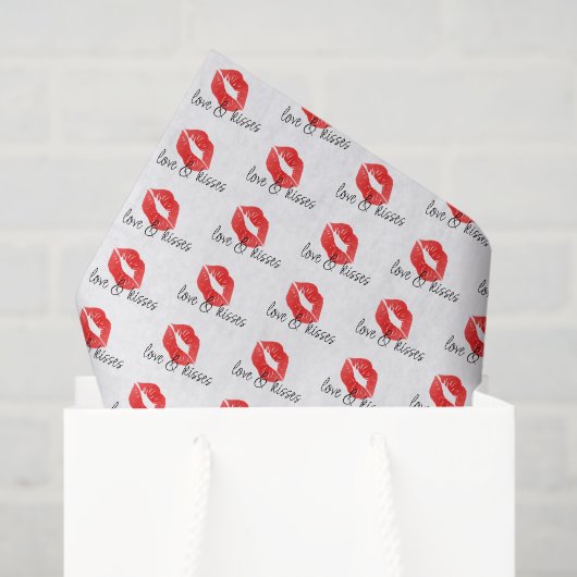 Liefde & Kisses Red LIps-weefselpapier Tissuepapier (Cadeauzakje)