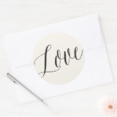Liefde Klassiek Script Kalligrafie Grieks Sleutel  Ronde Sticker (Envelop)
