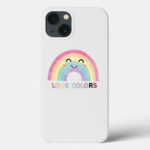 Liefde Kleuren regenboog kunst valentijn design iPhone 13 Hoesje
