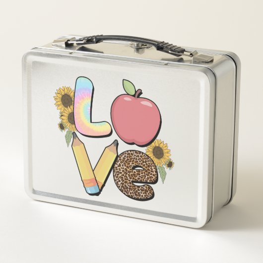 Liefde - Kleurrijk Teacher Design met Apple & Penc (Achterkant)