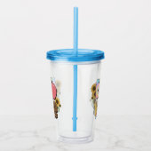 Liefde - Kleurrijk Teacher Design met Apple & Penc Acryl Drinkbeker (Rechts)