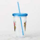 Liefde - Kleurrijk Teacher Design met Apple & Penc Acryl Drinkbeker (Links)