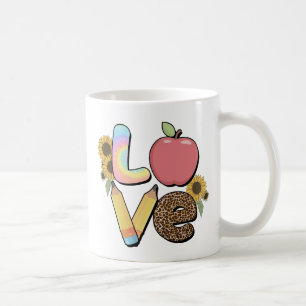 Liefde - Kleurrijk Teacher Design met Apple & Penc Koffiemok