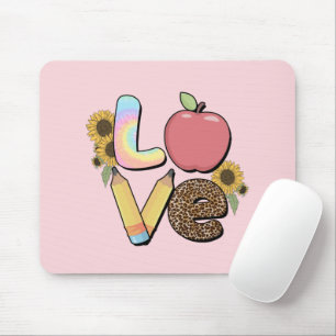 Liefde - Kleurrijk Teacher Design met Apple & Penc Muismat