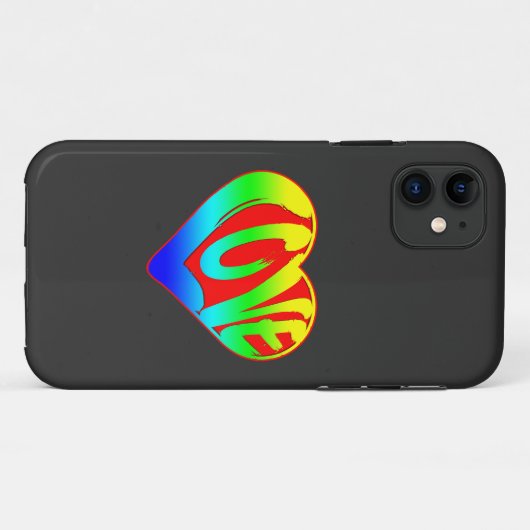 Liefde Kleurrijke Hart Valentijnsdag Case-Mate iPhone Case (Achterkant (horizontaal))