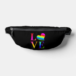 LIEFDE KLEURRIJKE TYPOGRAFIE REGENBOOG HART HEUPTASJE