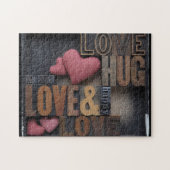 Liefde knuffel blij puzzel legpuzzel (Horizontaal)