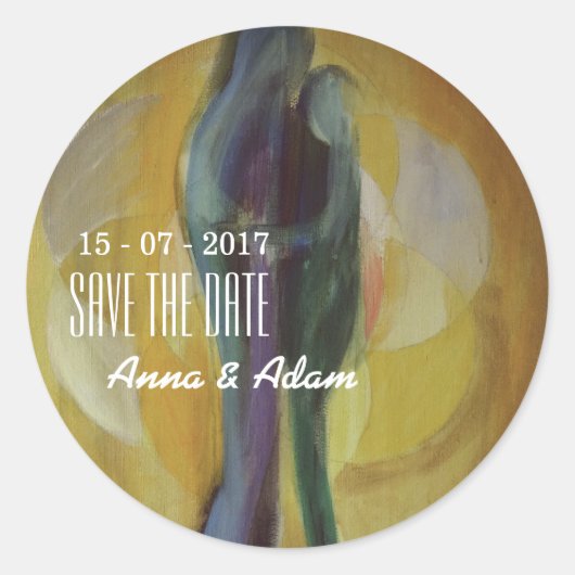 Liefde knuffel paar bruiloft Sticker (Voorkant)