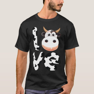 Liefde Koe Koe Spirit Animal Cool Farmer Wife T-shirt