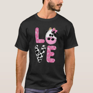 Liefde Koe Prins Cowgirl Melk Koe Patroon Kinderen T-shirt