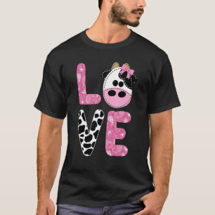 Liefde Koe Prins Cowgirl Melk Koe Patroon Kinderen T-shirt