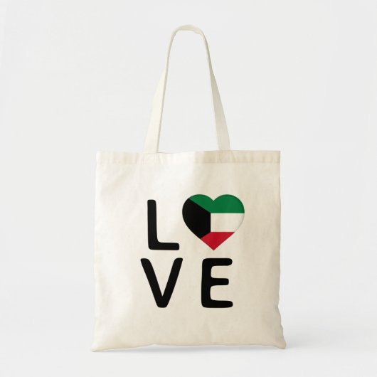 Liefde - Koeweit Vlag Tote Bag (Voorkant)