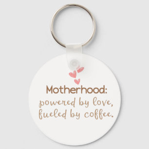 Liefde & Koffie Moeder Leven Typografie Print Sleutelhanger