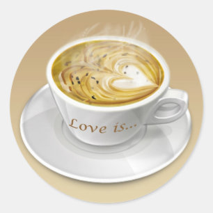Liefde koffiebeker Sticker