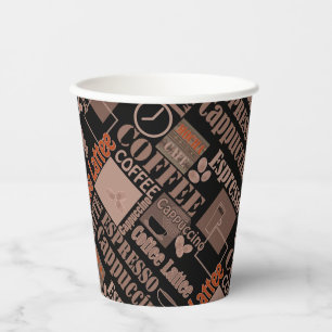 Liefde koffiepouf papierbekertjes papieren bekers