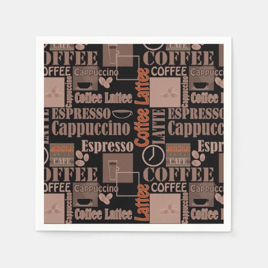 Liefde koffiepouf servet (Voorkant)